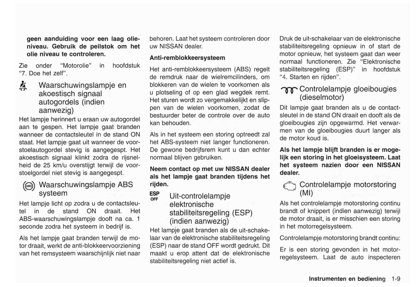 2001-2002 Nissan X-Trail Gebruikershandleiding | Nederlands