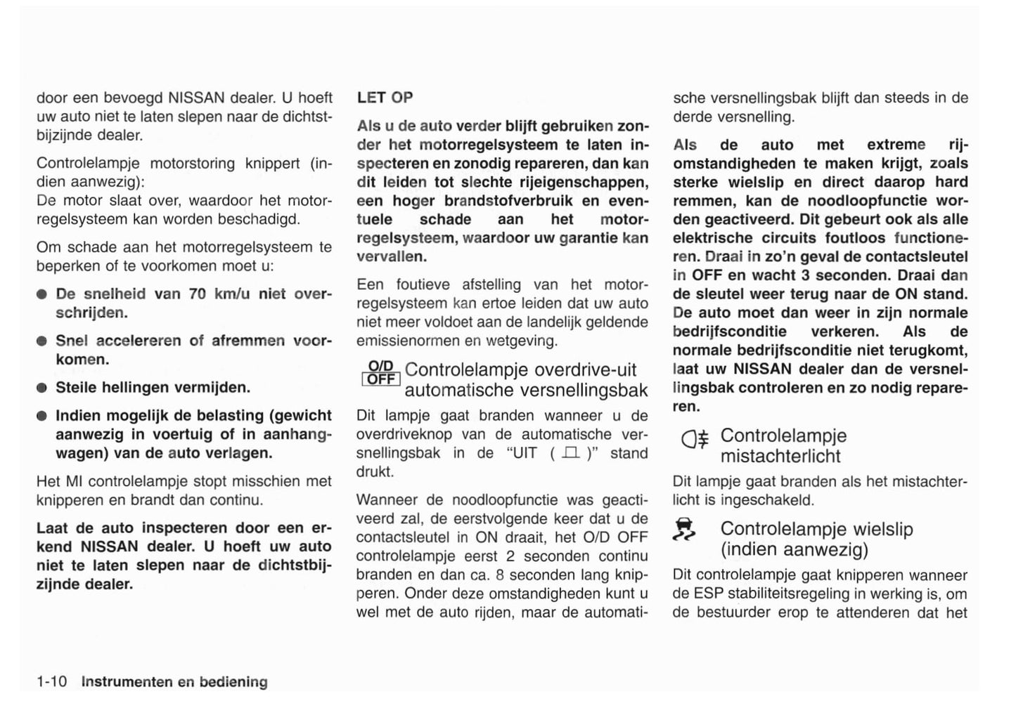 2001-2002 Nissan X-Trail Gebruikershandleiding | Nederlands