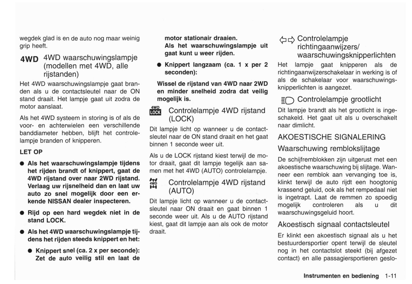 2001-2002 Nissan X-Trail Gebruikershandleiding | Nederlands