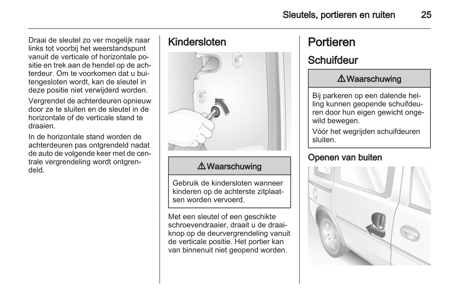 2005-2011 Opel Combo Gebruikershandleiding | Nederlands