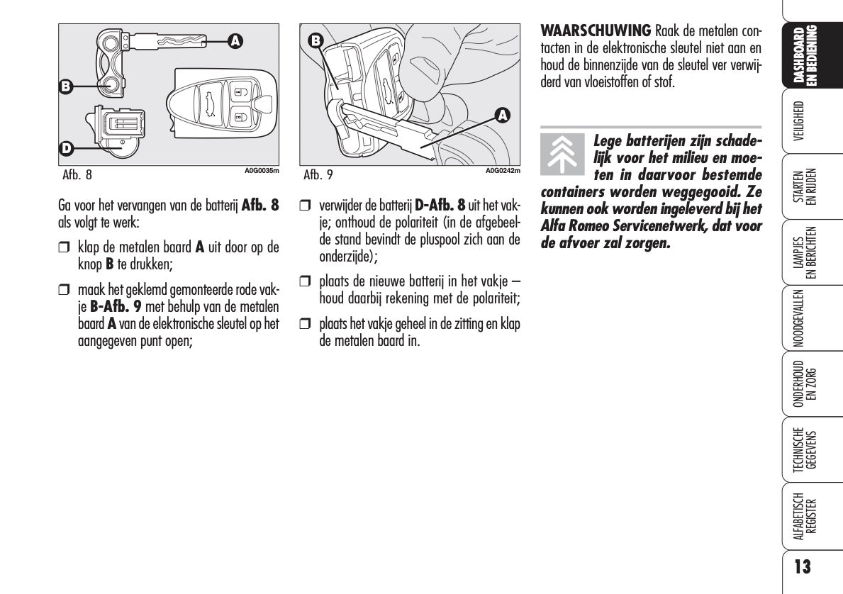 2008-2010 Alfa Romeo Spider Gebruikershandleiding | Nederlands
