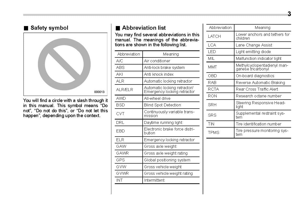 2019 Subaru Legacy/Outback Manuel du propriétaire | Anglais