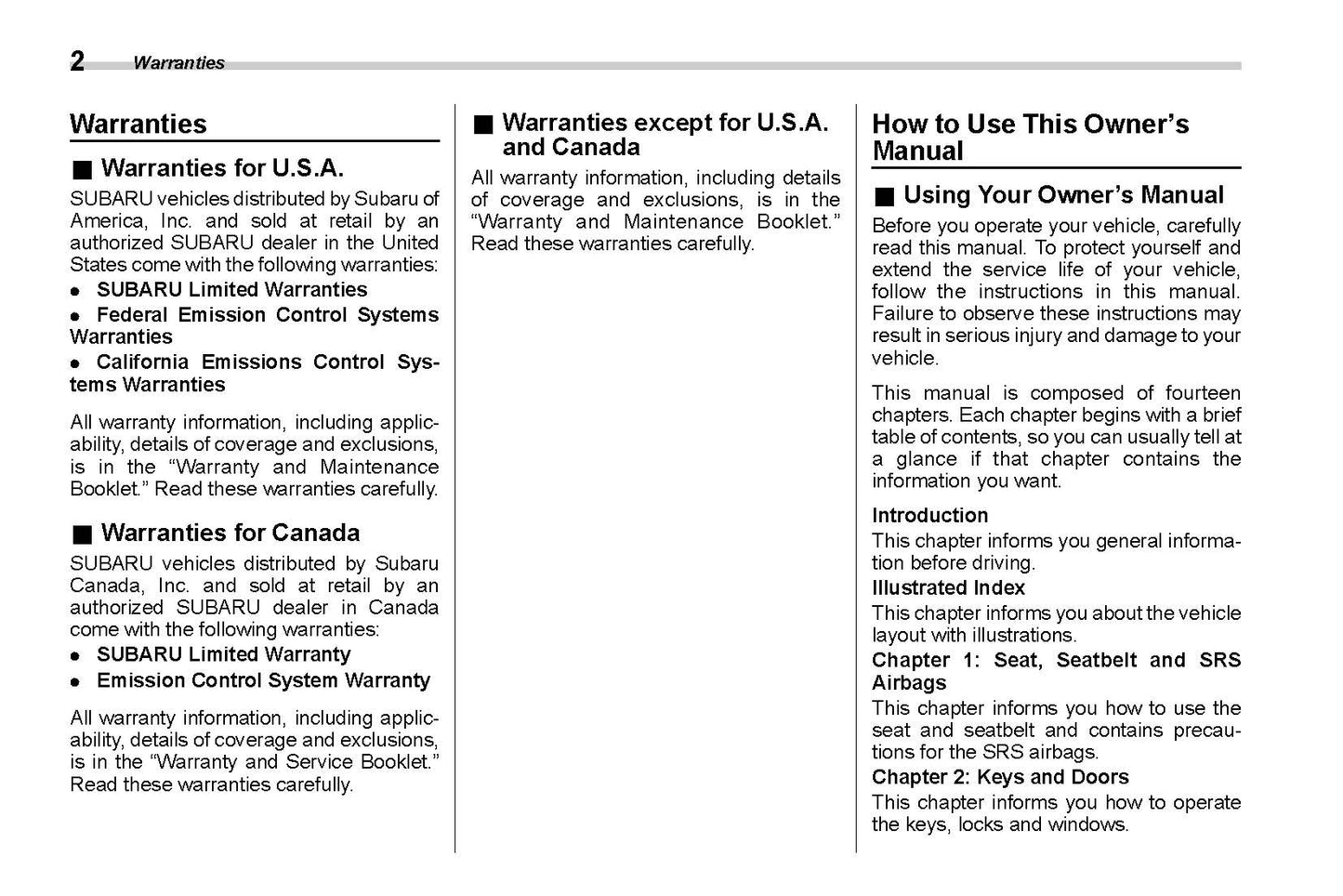 2022 Subaru Legacy/Outback Bedienungsanleitung | Englisch