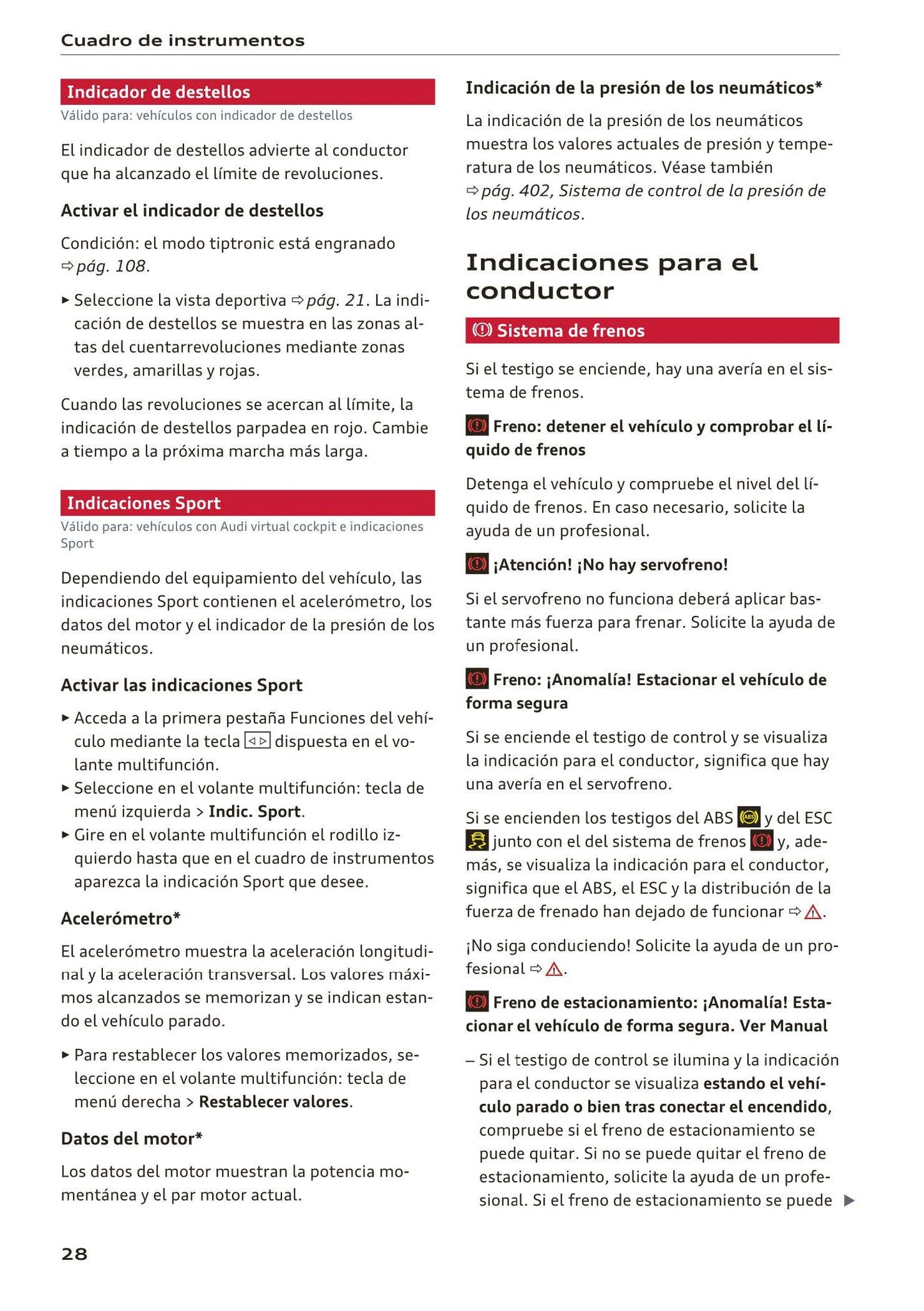 2016-2018 Audi A3 Manuel du propriétaire | Espagnol