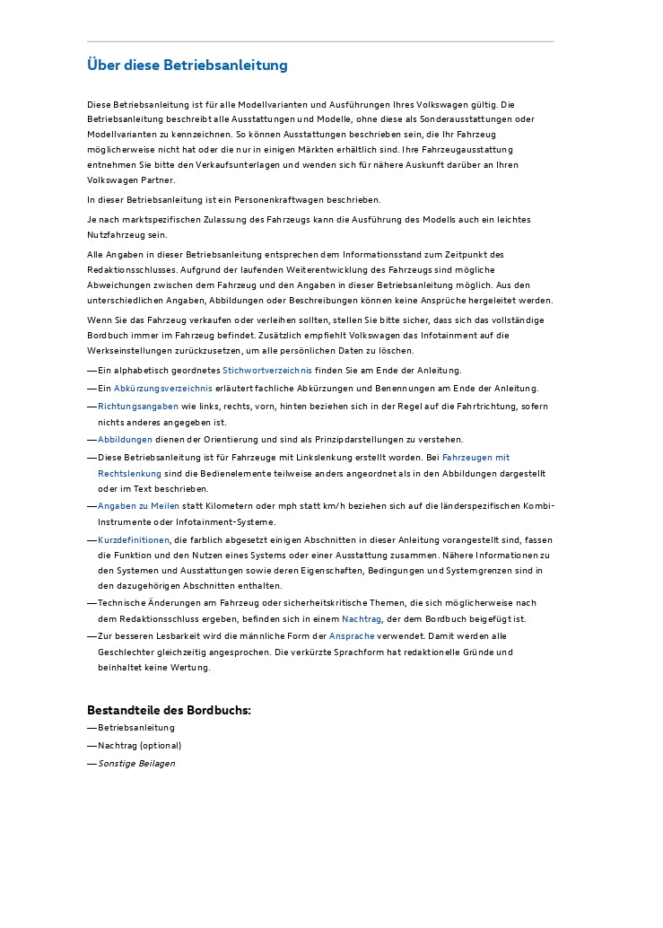 2020-2023 Volkswagen ID.3 Manuel du propriétaire | Allemand