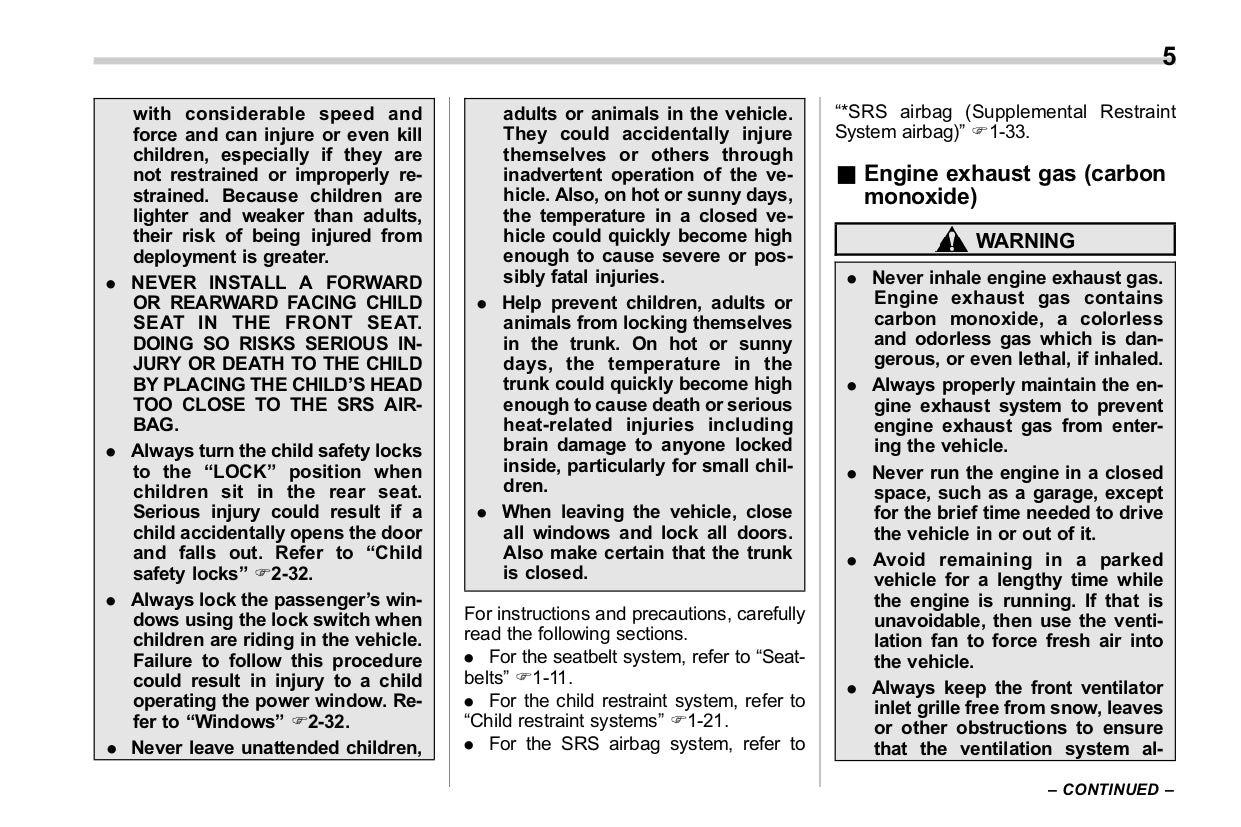 2017 Subaru WRX Manuel du propriétaire | Anglais