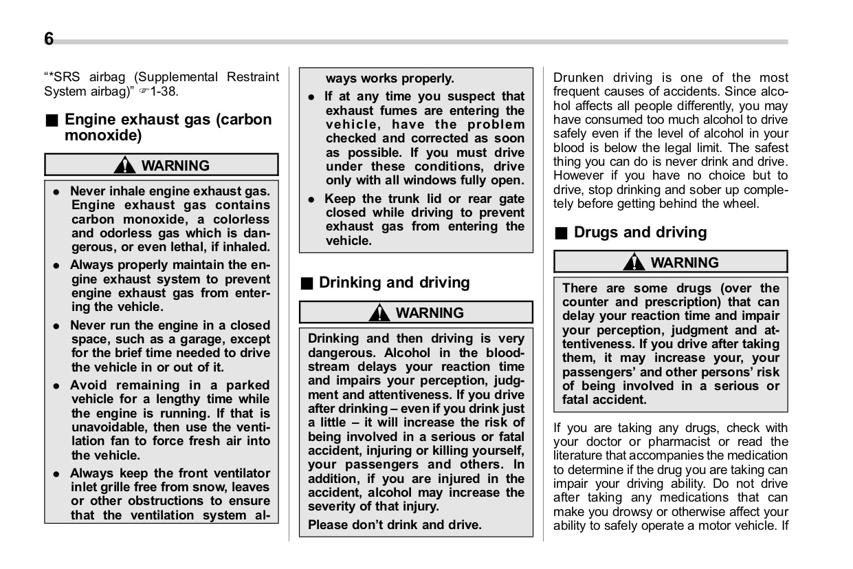 2017 Subaru Impreza Manuel du propriétaire | Anglais