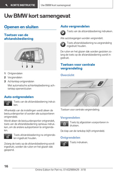 2018 BMW X2 Gebruikershandleiding | Nederlands