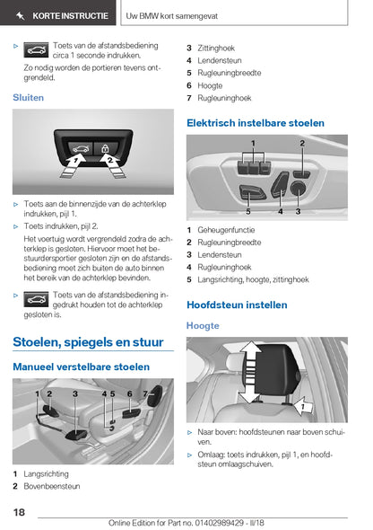 2018 BMW X2 Owner's Manual | Dutch