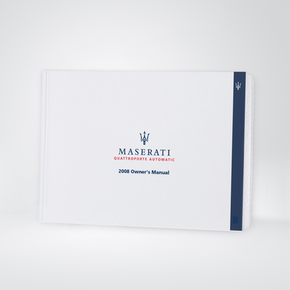 2008 Maserati  Quattroporte Owner's Manual | English