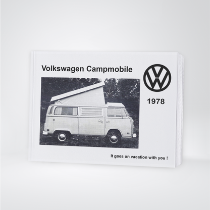 1978 Volkswagen Campmobile Gebruikershandleiding | Engels