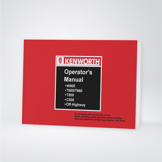 2004-2010 Kenworth W900/T600/T660/T800/C500 Gebruikershandleiding | Engels