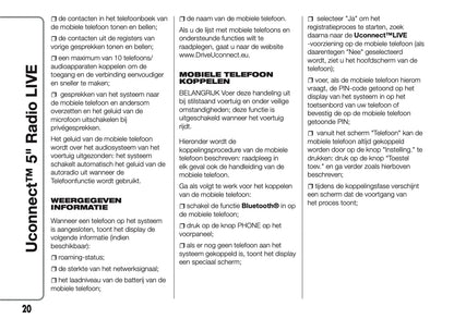 2017-2018 Abarth 500/595/695 Uconnect 5.0 Radio Infotainment Manual | Dutch