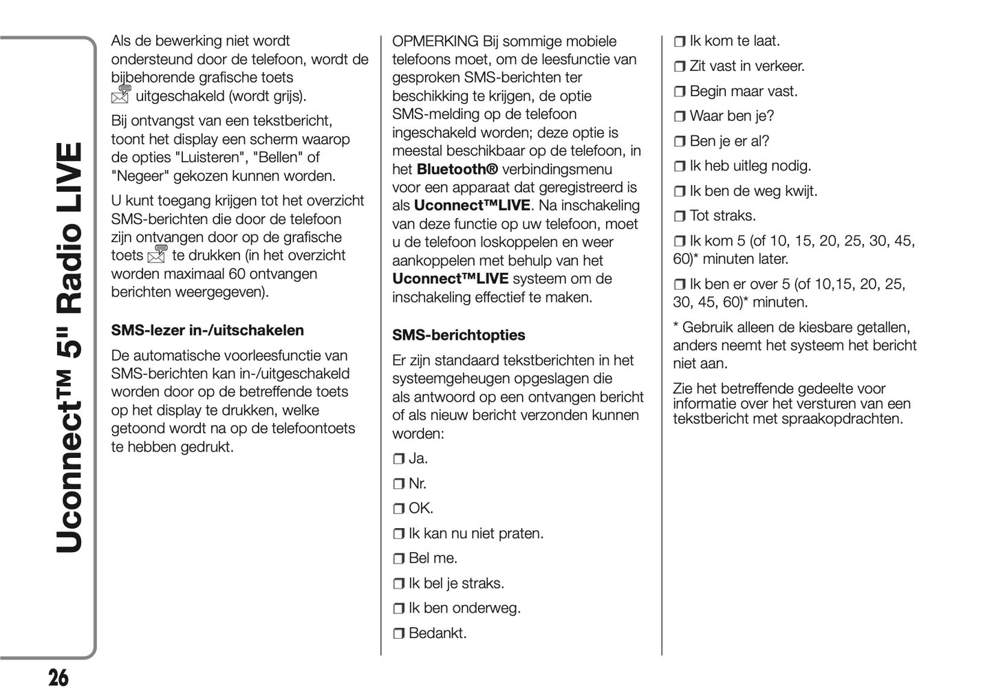 2017-2018 Abarth 500/595/695 Uconnect 5.0 Radio Infotainment Manual | Dutch
