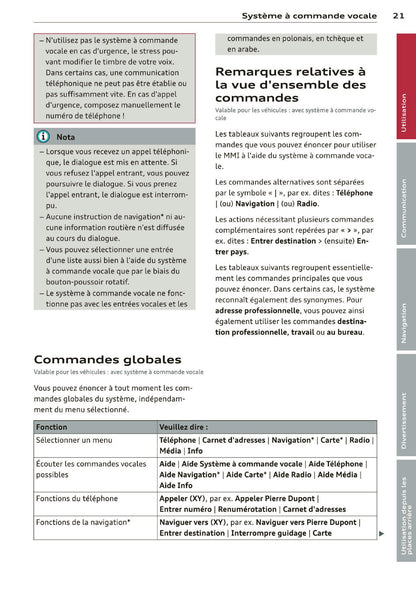 2013-2014 Audi MMI Navigation Plus Manuel d'Infotainment | Français