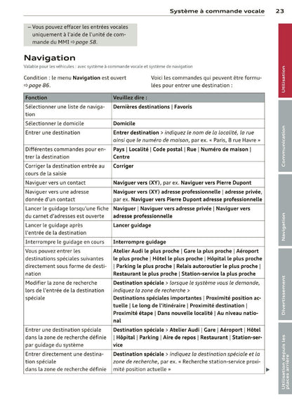 2013-2014 Audi MMI Navigation Plus Manuel d'Infotainment | Français
