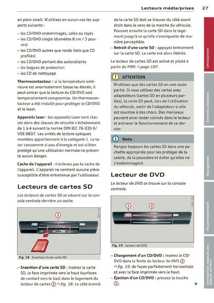 2013-2014 Audi MMI Navigation Plus Manuel d'Infotainment | Français