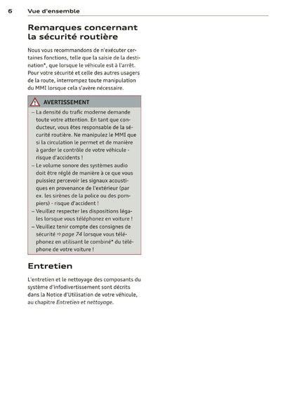2013-2014 Audi MMI Navigation Plus Manuel d'Infotainment | Français
