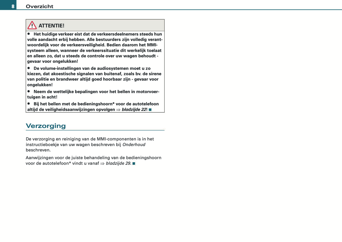 2008-2010 Audi MMI Navigatie Plus Infotainment Handleiding | Nederlands