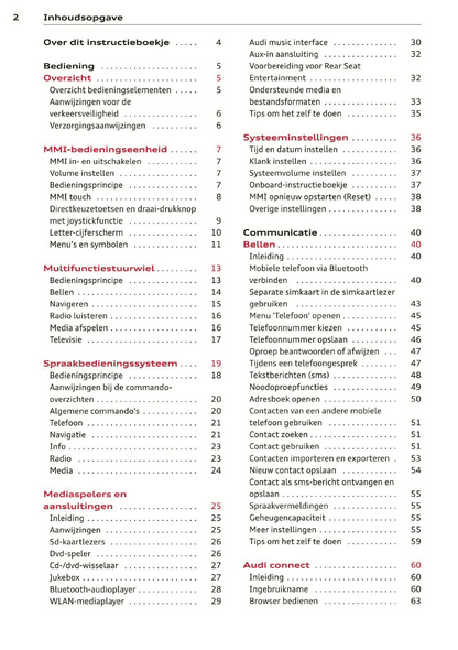 2014 Audi MMI Navigation Plus Infotainment Manual | Dutch