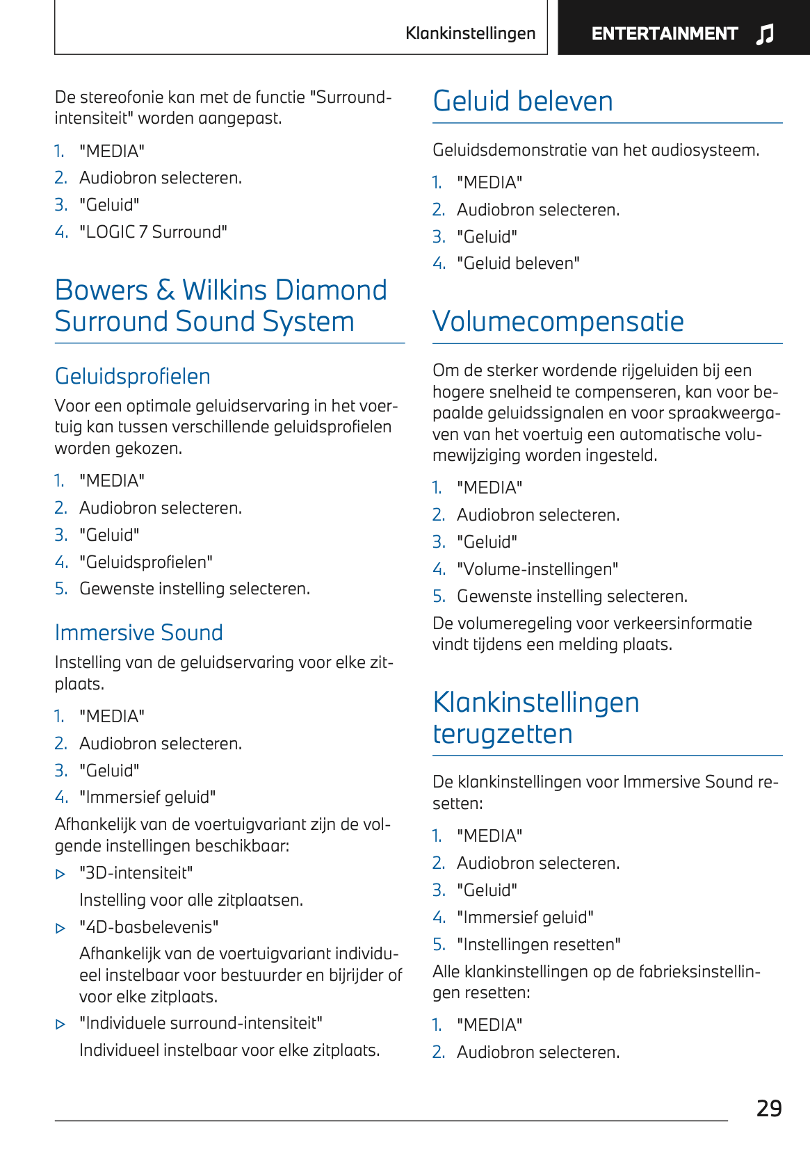 2022-2023 BMW i7 Infotainment Manual | Dutch