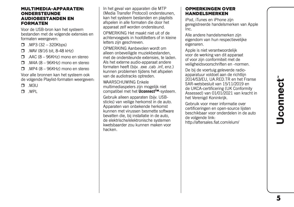2021-2025 Jeep Compass Uconnect Nav Infotainment Manual | Dutch