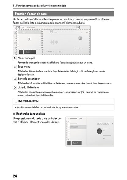 2025-2026 Lexus LBX Manuel de Navigation | Français