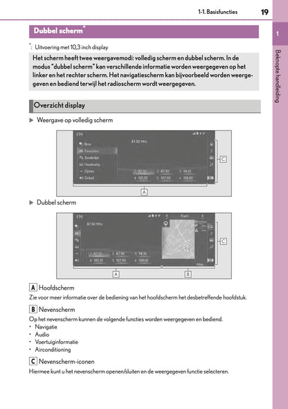 2019-2021 Lexus UX 250h Navigation Manual | Dutch