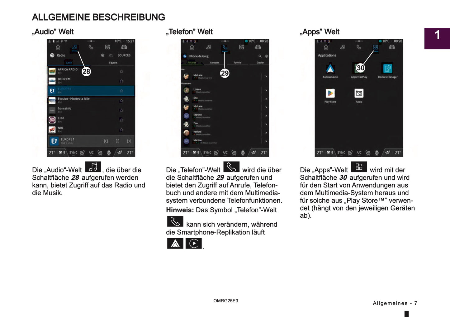 2025 Mitsubishi Smartphone Link Display Audio Anleitung | Deutsch