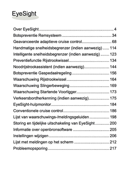 2022 Subaru Outback EyeSight Manual | Dutch