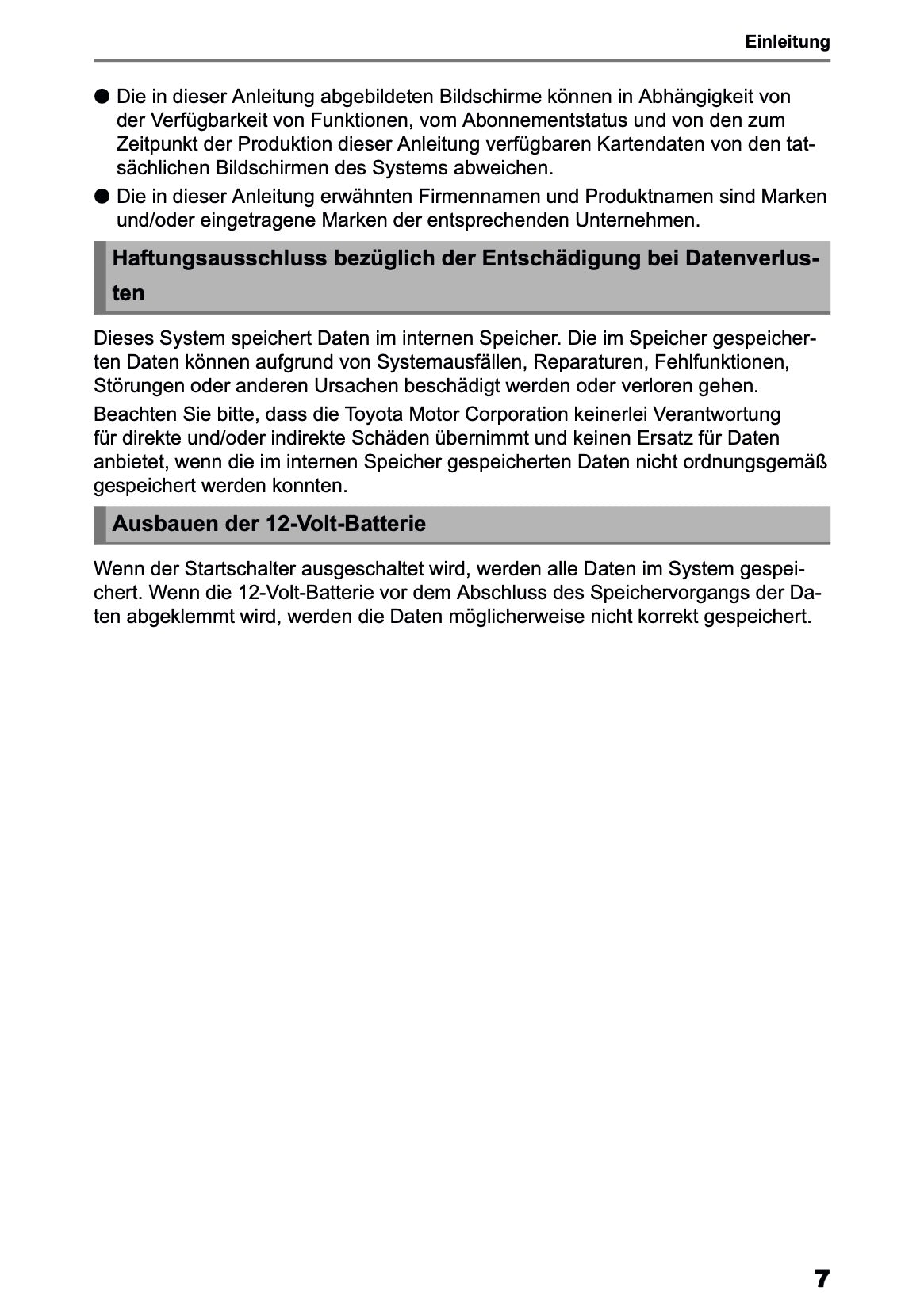 2025-2026 Toyota bZ4X Navigation Manual | German