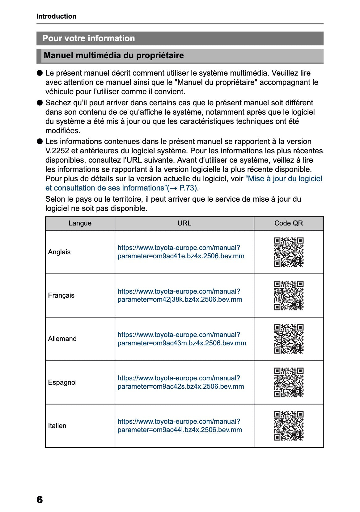 2025-2026 Toyota bZ4X Manuel d'Infotainment | Français