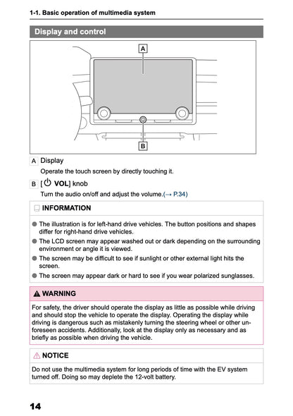 2025-2026 Toyota bZ4X Navigation Manual | English