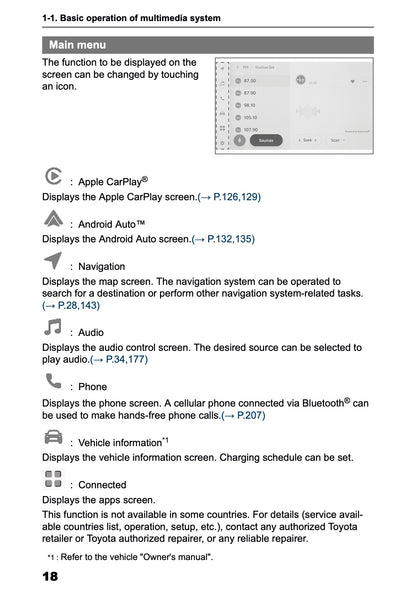 2025-2026 Toyota bZ4X Navigation Manual | English