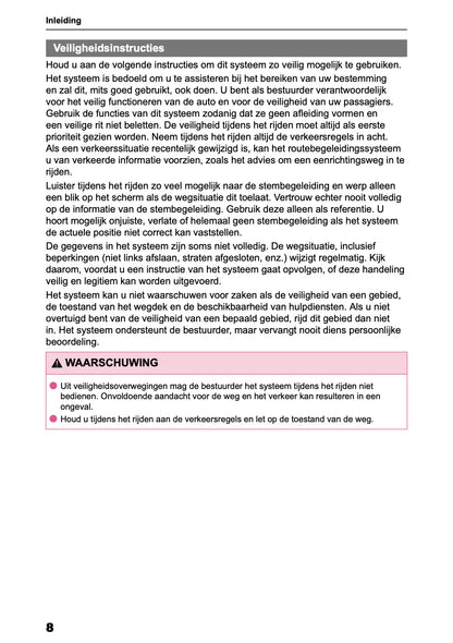 2025-2026 Toyota bZ4X Navigation Manual | Dutch