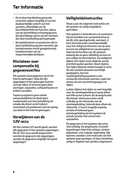 2024-2025 Toyota RAV4 Hybrid Navigation Manual | Dutch