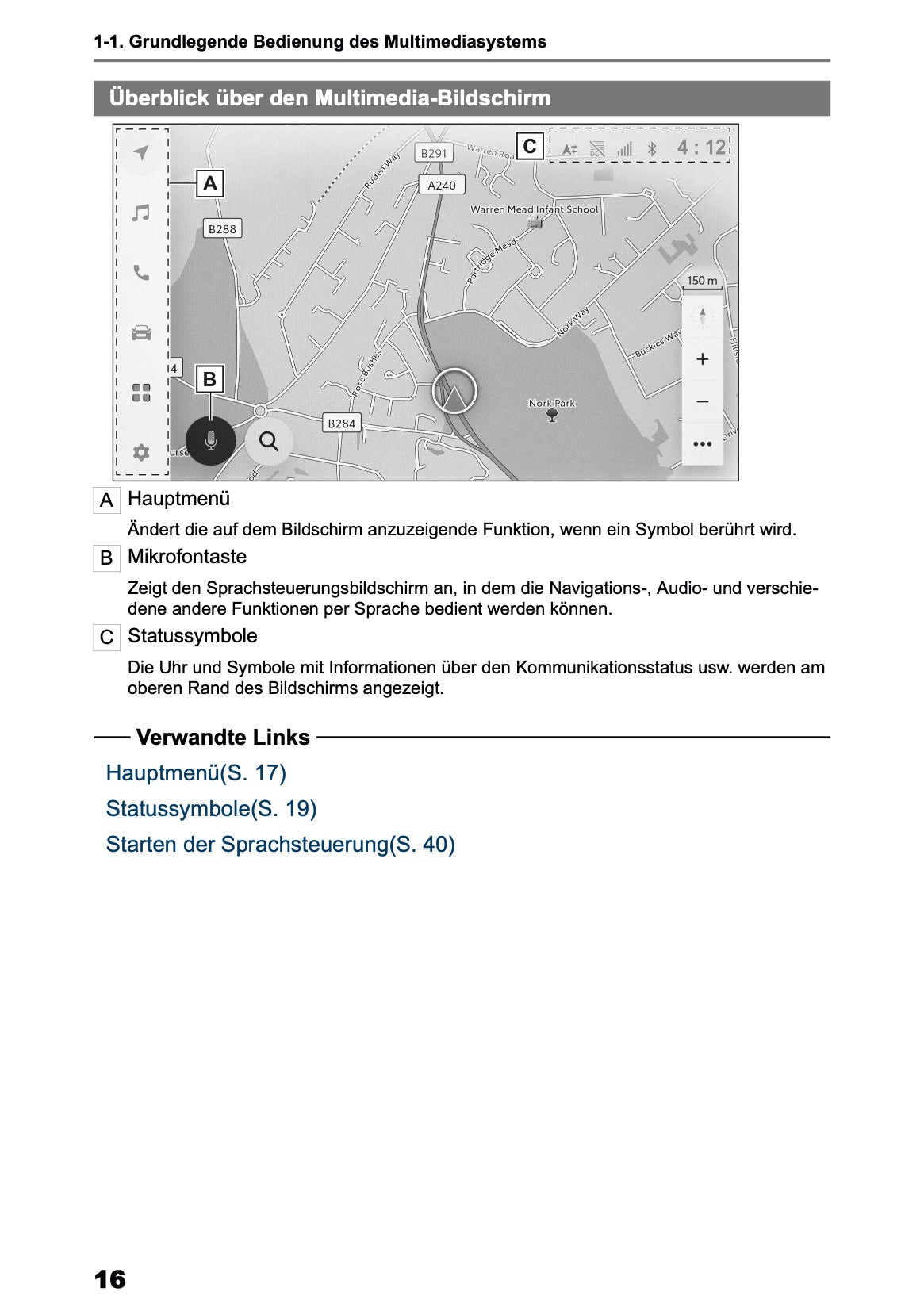 2025 Toyota Yaris Cross Hybrid Navigation Manual | German