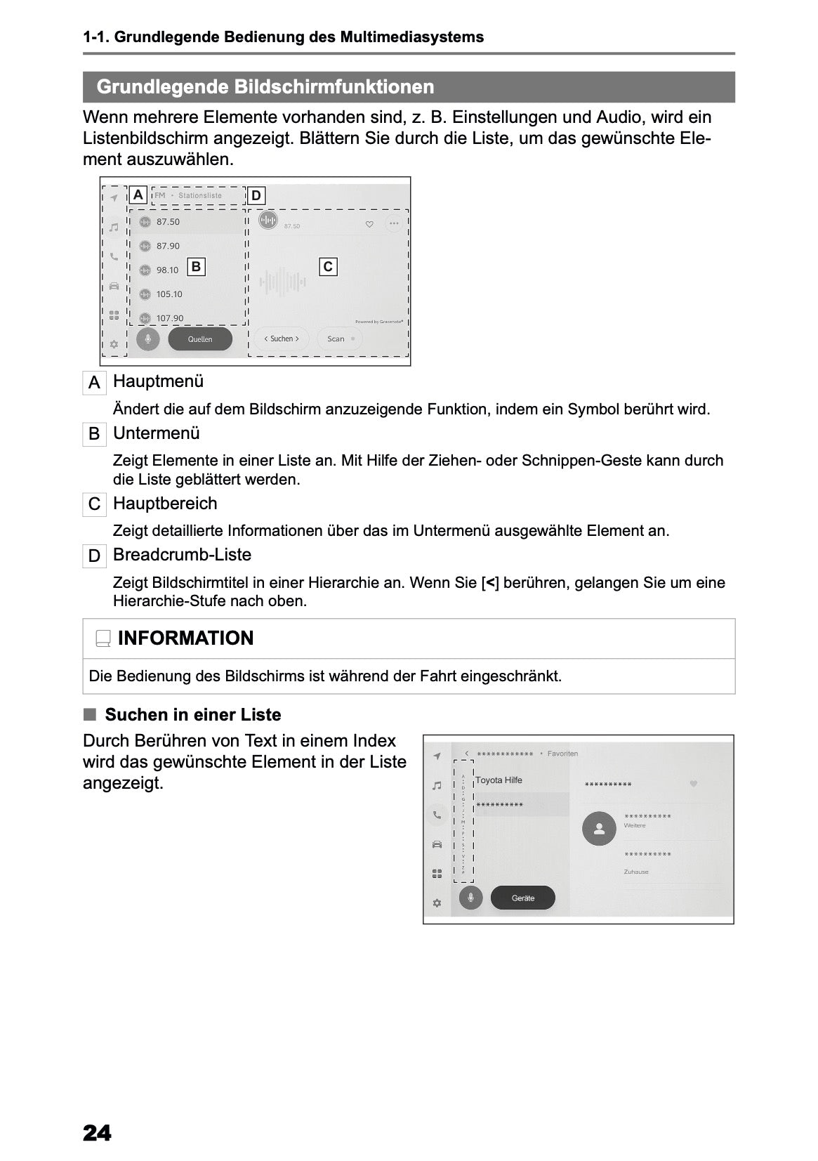 2025 Toyota Yaris Cross Hybrid Navigation Manual | German