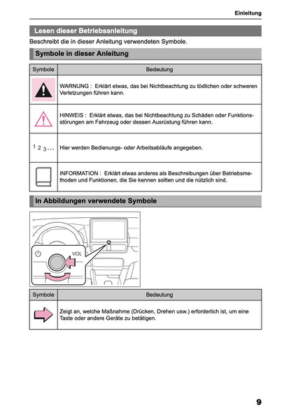 2026 Toyota Yaris Hybrid Navigation Manual | German
