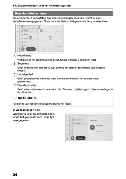 2025-2026 Toyota Yaris Hybrid Navigatie Handleiding | Nederlands