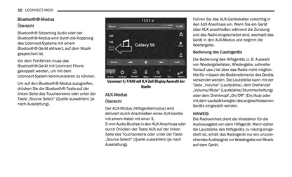 2020-2021 Uconnect Radio 4C/4C Nav Display 8.4" Infotainment Manual | German