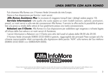 2009-2011 Alfa Romeo Maintenance Book | Italian