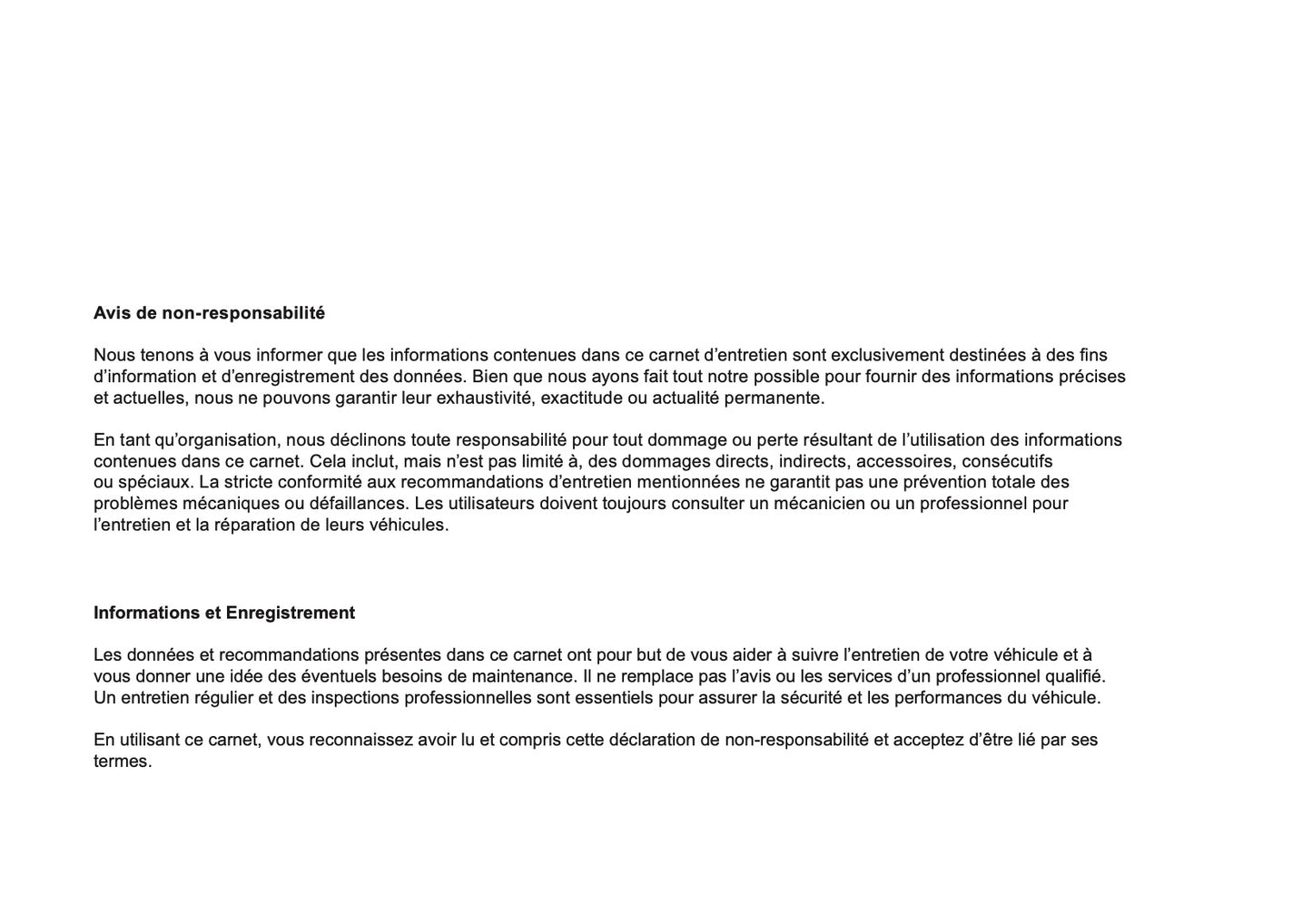 Audi Livret d'entretien | Français