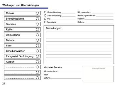 Dacia Maintenance Book | German