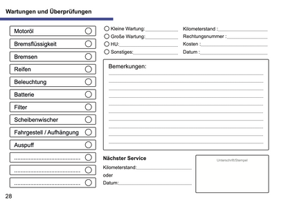 Serviceheft DS Automobiles | Deutsch