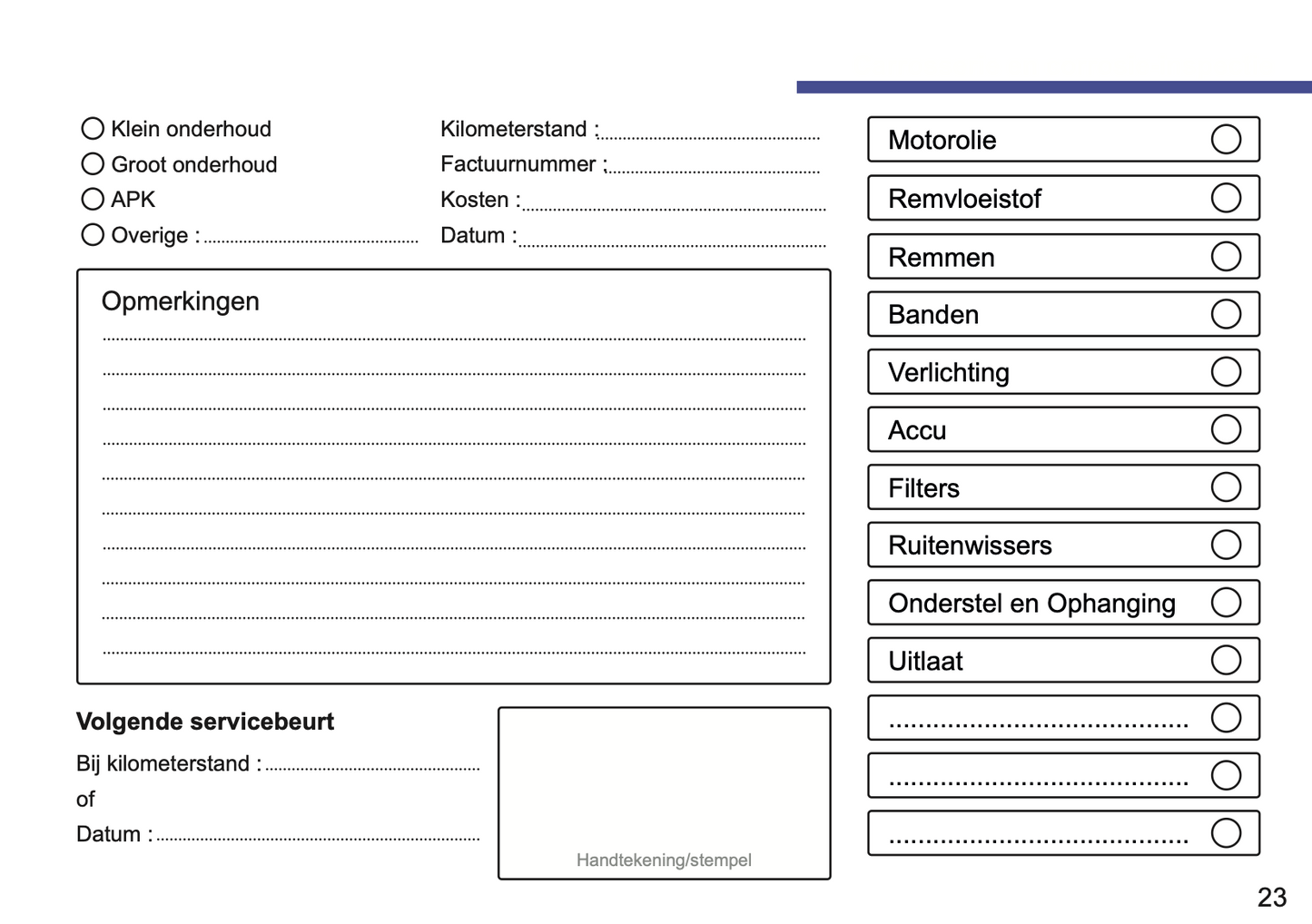 DS Automobiles Maintenance Book | Dutch