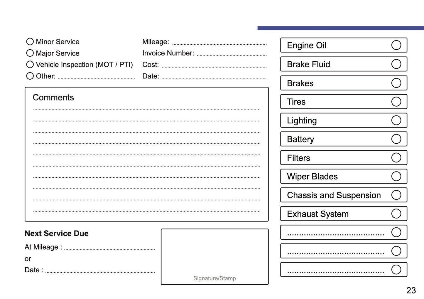 Jeep Maintenance Book | English