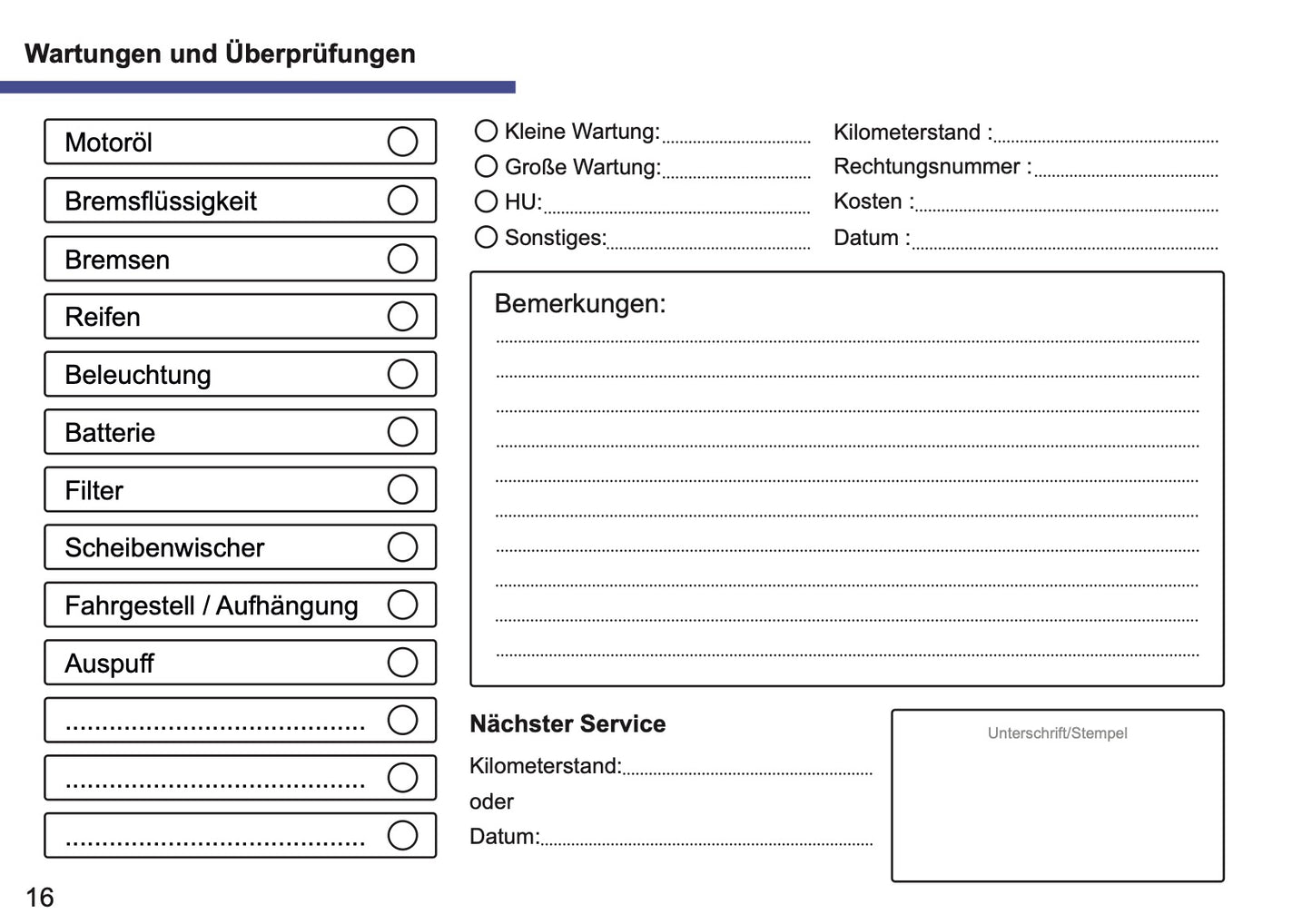 Serviceheft Lexus | Deutsch