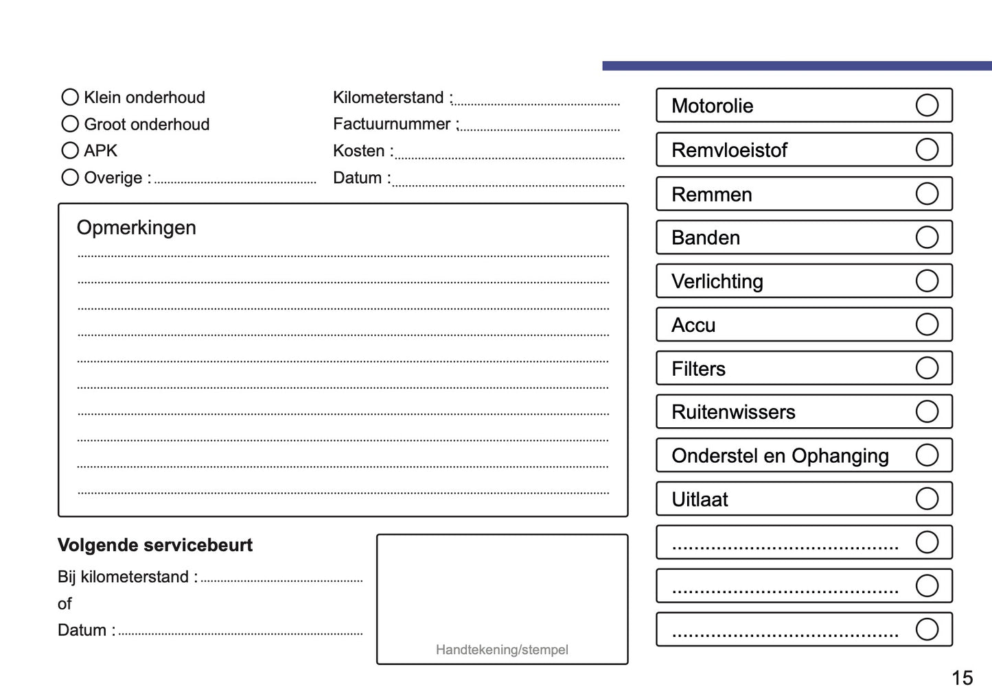 Lexus Maintenance Book | Dutch