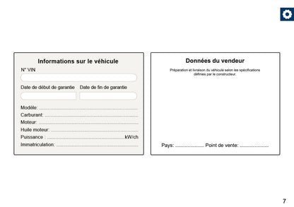 Land Rover Livret d'entretien | Français